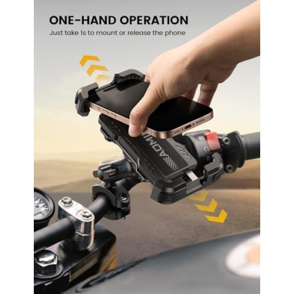 Motorcycle Phone Mount Holder - [Metal Extension Arm] - Image 5