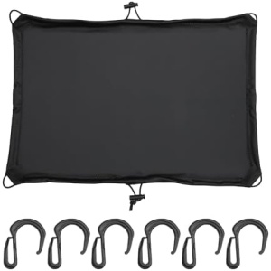 X AUTOHAUX 1 Set Motorcycle Luggage Net Helmet Cover 24"x17" Elastic Waterproof
