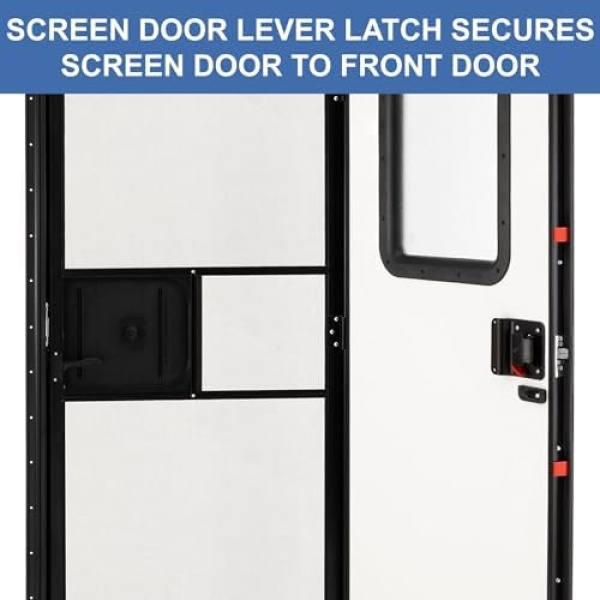 RecPro RV Rounded Entry Door with Screen & Lock | Tempered Glass | Rubber Seals - Image 7