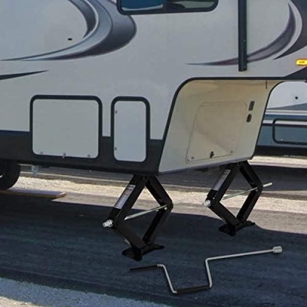 WEIZE RV Trailer Camper Stabilizer Leveling Scissor Jacks with Handle 24" - Image 7