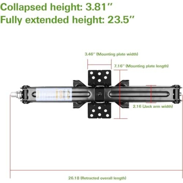 Weize Camper RV Trailer Stabilizer Leveling Scissor Jacks with Handle -24" - Image 2