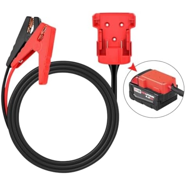 Jumper Cable Clamps Kit for Milwaukee M18 18V Battery Jumper Starter Automotive