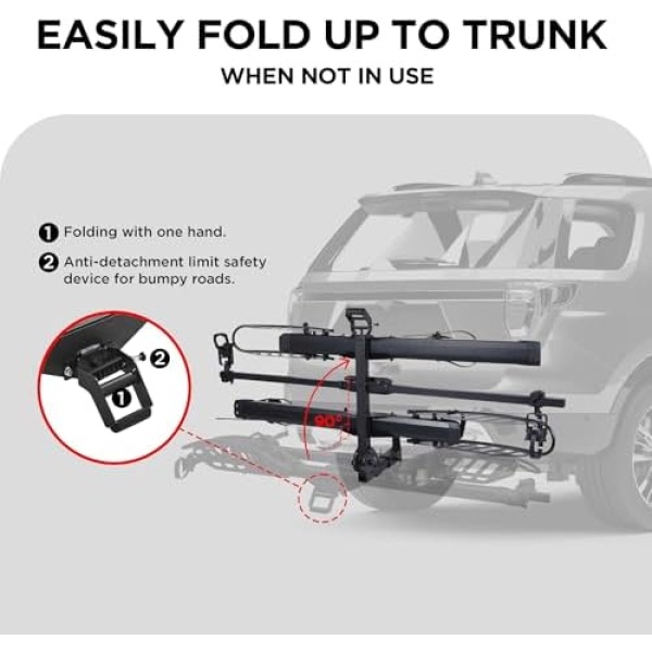 E-Bike Rack Hitch Mount Platform Style for Cars Trucks SUVs Minivans RV - Image 7