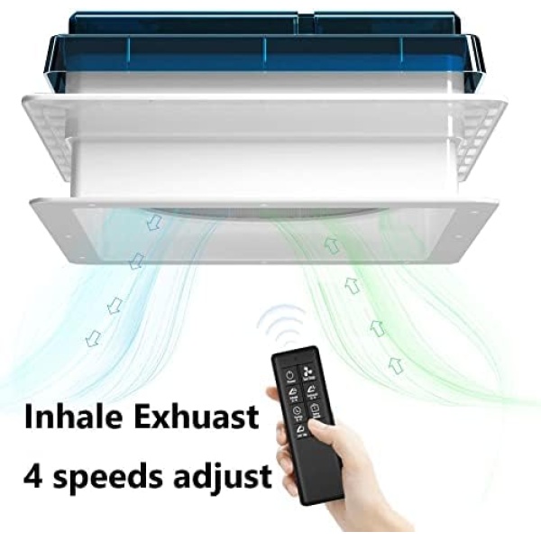 2012 Air Max 14" Vent RV Roof Vent Reversible Exhuast Fan, Ultra Low Sound RV - Image 2