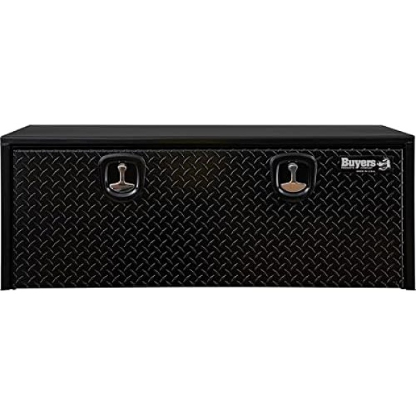 Buyers Products 1702510 Black Steel Truck Tool Box With Aluminum Diamond Tread - Image 2