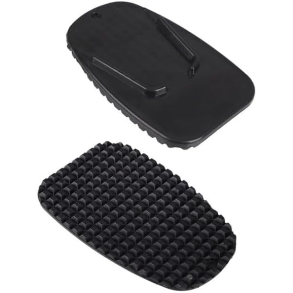 2 Pcs Black Motorcycle Side Kickstand Pad, Motorcycle Side Kickstand Non-Slip