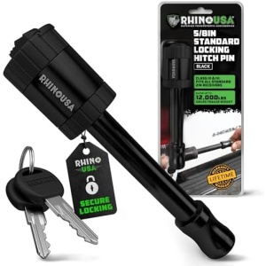 Rhino USA Trailer Hitch Pin (2 Inch) Patented 5/8" Locking Receiver Hitch Pins