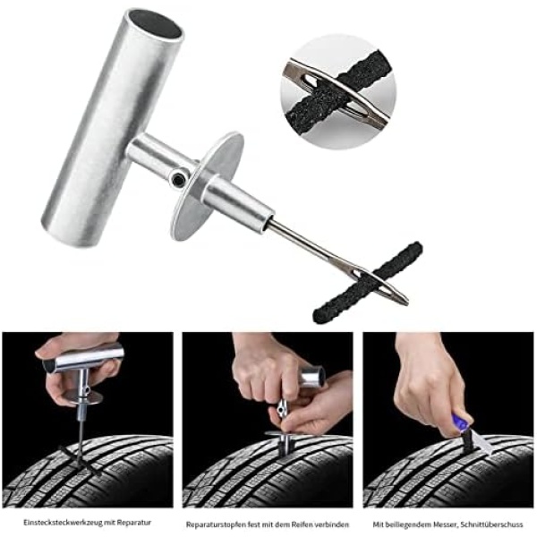 Tire Repair Kit - 68pcs Heavy Duty Tire Plug Kit, Universal Tire Repair Tools - Image 4