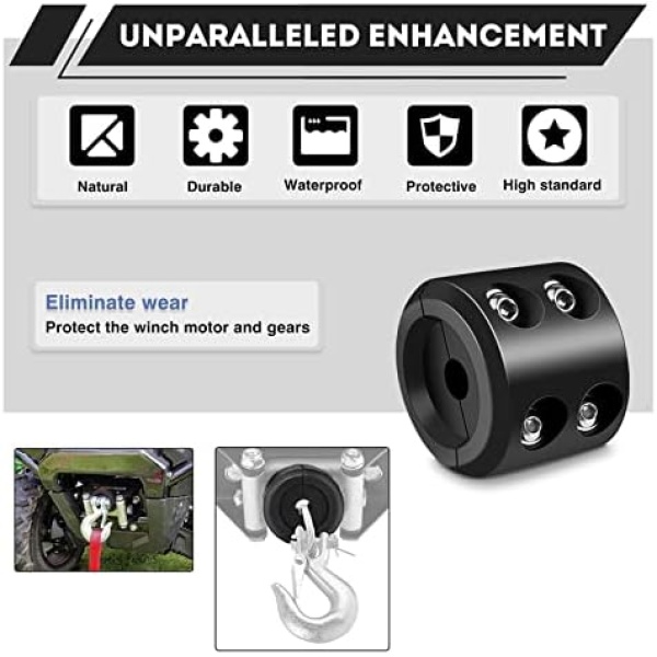 Winch Stopper for Cable. Truck UTV ATV Rubber Winch Cable Stopper - Image 3