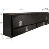 Buyers Products 1725641 Black Aluminum Diamond Tread Contractor Truck Box - Image 2