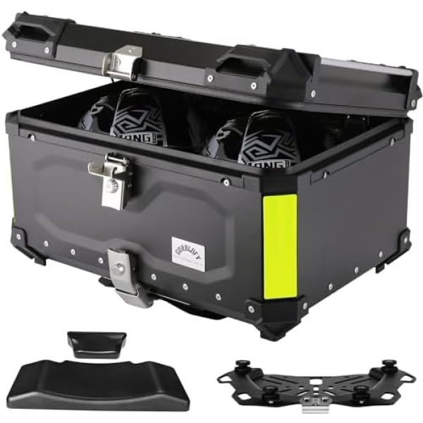 Motorcycle Top Case, 65L Aluminum Motorcycle Top Box with Anti-Theft Lock - Image 8