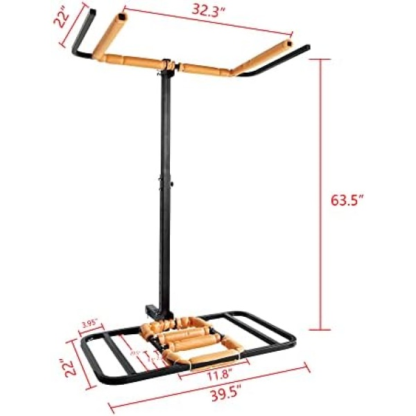 RV Kayak Rack, Kayak Carrier Holds Up to 2 Kayaks and 2 Bikes, 2'' Hitch Mount - Image 5