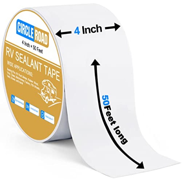 RV Roof Tape White, 4 Inch X 50 Feet RV Repair Sealant Tape, Stop Camper Roof - Image 2