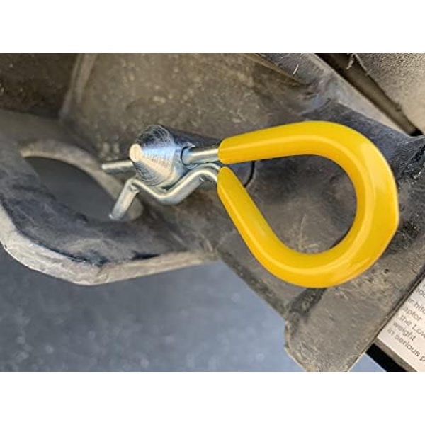 MaxxHaul 50565 3 Pack Trailer Hitch Pin & Clip with Rubber-Coated Vinyl Yellow - Image 4