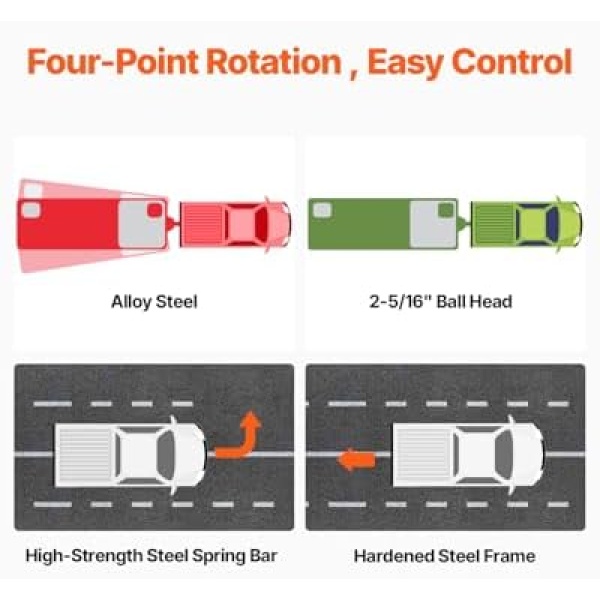 VEVOR Sway Control Weight Distribution Hitch, 1,500 lbs Capacity, Trailer Hitch - Image 3