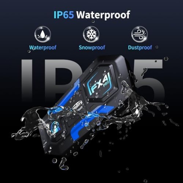 Fodsports Motorcycle Bluetooth Intercom FX4 Pro 1200m Helmet Intercom, 4 Riders - Image 7