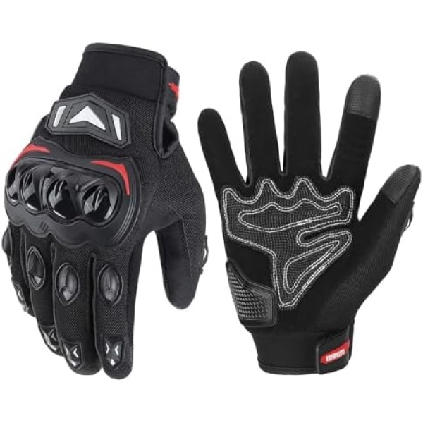 KEMIMOTO Motorcycle Gloves for Men and Women, Touchscreen Cycling Gloves for