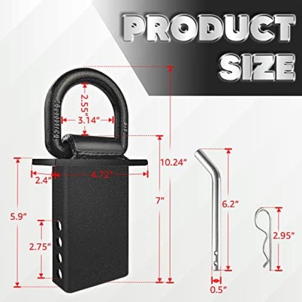Stake Pocket D Rings 4Pcs 18000lbs Heavy Duty Removable D-Ring Stake Pocket Tie - Image 3