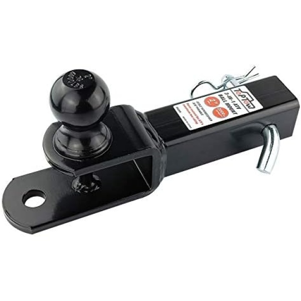 TOPTOW ATV/UTV Trailer Hitch Towing Ball Mounts, 2-Inch Ball, Clevis Pin - Image 2
