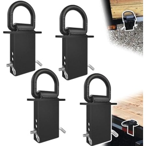 Stake Pocket D Rings 4Pcs 18000lbs Heavy Duty Removable D-Ring Stake Pocket Tie