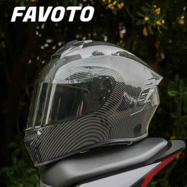 Favoto Full Face Motorcycle Helmet DOT Approved, Cascos para Motos Snowmobile - Image 7