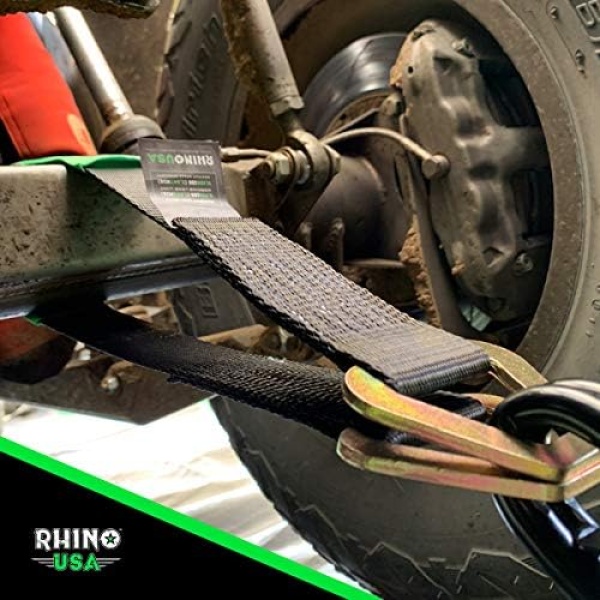 Rhino USA Axle Tie Down Straps - Lab Inspected 11,128lb. Break Strength - Image 4