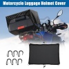 X AUTOHAUX 1 Set Motorcycle Luggage Net Helmet Cover 24"x17" Elastic Waterproof - Image 2