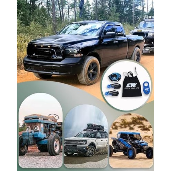 NIXFACE Offroad Recovery Kit - 10 Ton Heavy Duty Snatch Block Pulley - Image 7