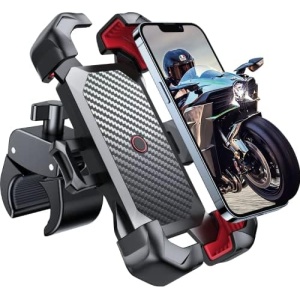 JOYROOM Motorcycle Phone Mount, [1s Auto Lock][100mph Military Anti-Shake]