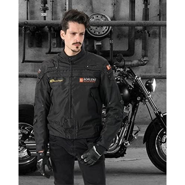 BORLENI Motorcycle Jacket Motorbike Riding Jacket Windproof Motorcycle Full Body - Image 6
