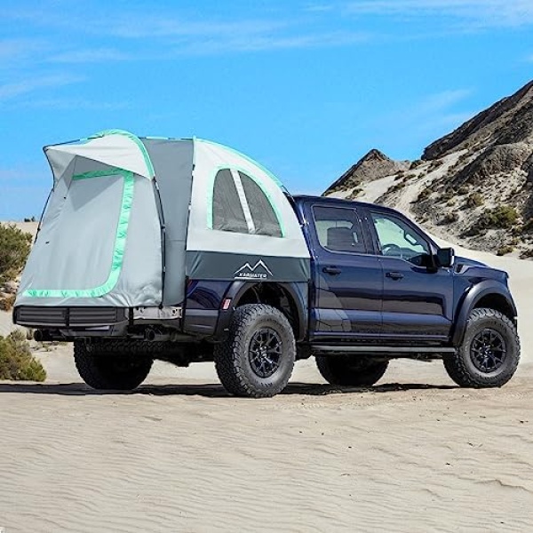 Pickup Truck Tent, Waterproof PU2000mm for Camping 5.5-6.5 Ft Bed, 2-Person - Image 2