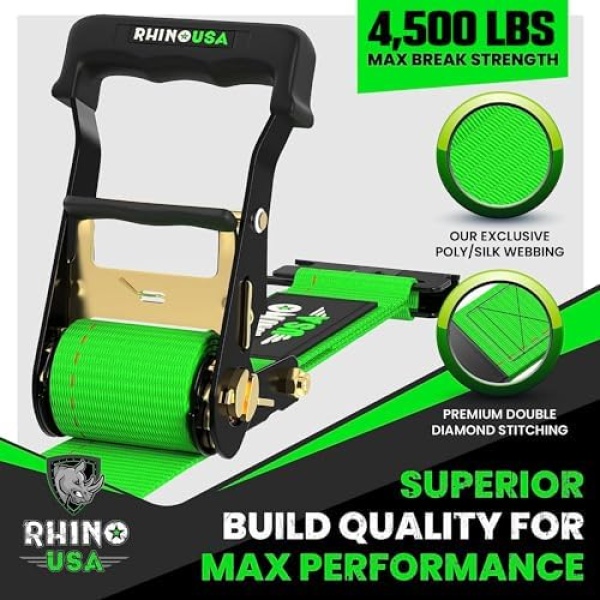 Rhino USA Wheel Chock Tie Down Kit (4,500lb Break Strength) (4) Heavy Duty - Image 2