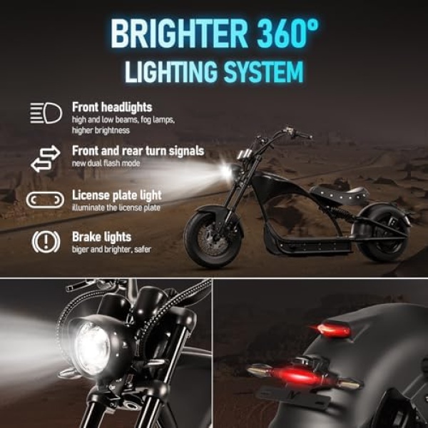 M1P Pro (2025 Upgraded) 4000W Electric Motorcycle for Adults 50MPH - Image 8