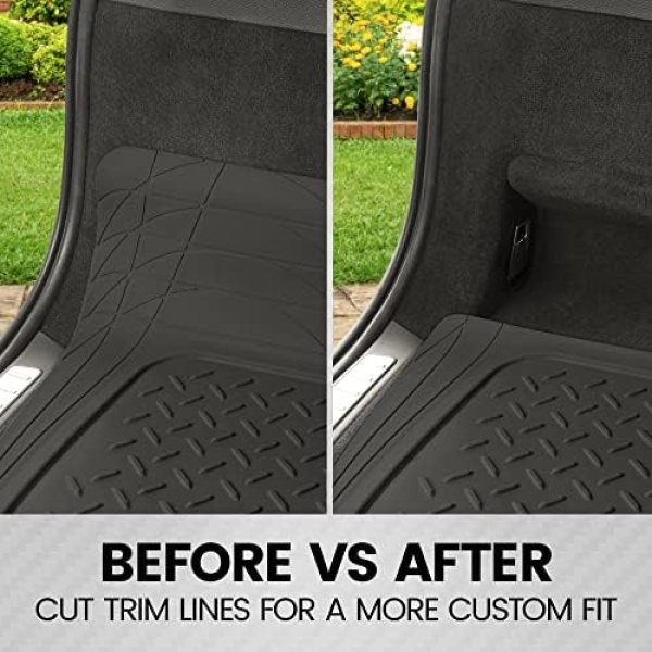 BDK Heavy Duty Rubber Cargo Mat Liner - All-Weather Trunk Protection - Image 6