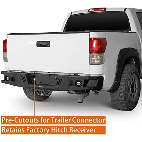 Hooke Road Tundra Rear Step Bumper Offroad Steel Bumper for 2007 2008 2009 2010 - Image 3