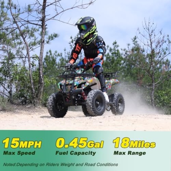 X-PRO ATV 4 Wheelers 40cc ATV Quads Quad (Green Camo) - Image 2