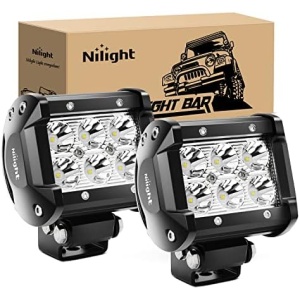 Nilight 2PCS 18W 1260lm Spot Driving Fog Light Off Road Led Lights Bar Mounting