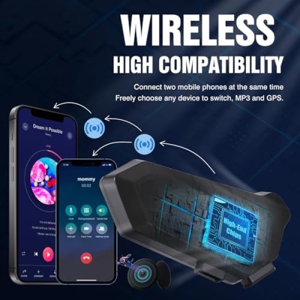 FEYA Motorcycle Helmet Speakers High Battery Life Helmet Headphone IPX6 - Image 2