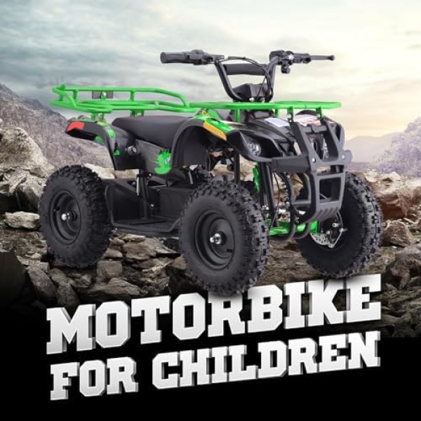 36V 4 Wheelers Electric ATV, Dirt Quad Vehicle Adjustable Speed, Kids Quad Bike - Image 2