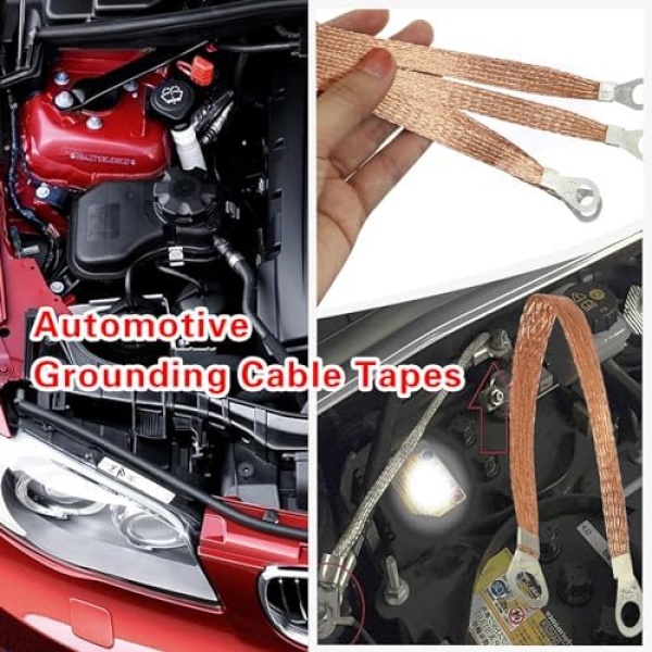 5 PCS Automotive Engine Grounding Strap, Flexible Tensile-Resistant Copper - Image 7