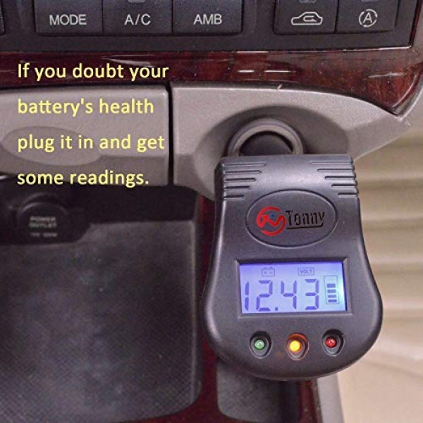 Tonny 12V Cigarette Lighter Car Battery and Charging System Tester - Image 4