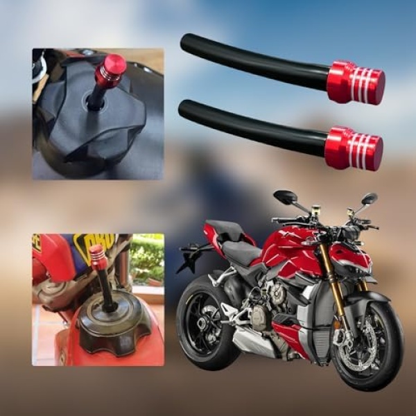 Augeny 2 PCS Breather Hose Gas Fuel Tank Cap, CNC One Way Tank Valve Vent Tube - Image 6