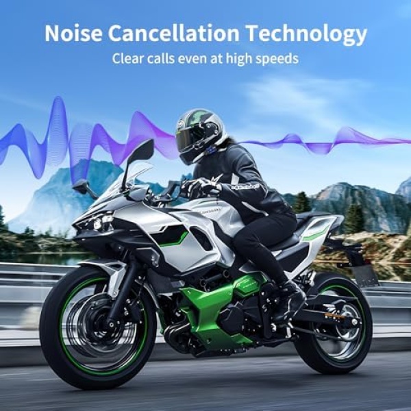 Fodsports Motorcycle Bluetooth Intercom FX4 Pro 1200m Helmet Intercom, 4 Riders - Image 4