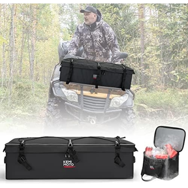 KEMIMOTO ATV Gear Bag for Front Rear Rack, ATV Storage Bags Water-Resistant