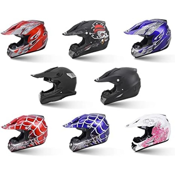 Adult Motocross Dirt Bike Helmet with Goggle, Gloves & Mask - DOT/FMVSS-218 - Image 6
