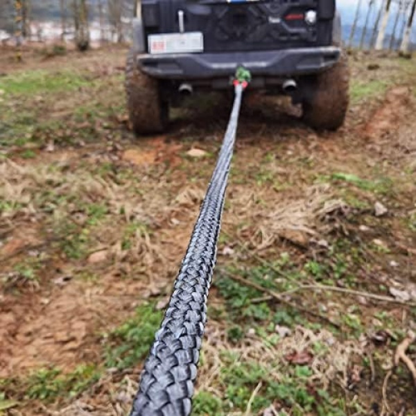 Ucreative 1" x 30' Kinetic Recovery & Tow Rope Kit Max 48,000 lbs Breaking - Image 6