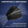 Foldable Motorcycle Seat Cushion with Sunshade Cover, Large 3D-Honeycomb - Image 4
