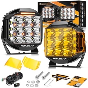 Auxbeam 7 Inch LED Pod Lights, 228W Super Bright Driving Side Shooter Lights