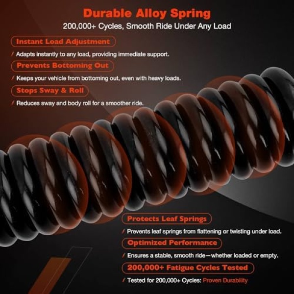 3611-YHD Rear Leaf Spring Suspension Heavy Duty Kit Compatible with 2009-2025 - Image 5