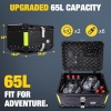 Motorcycle Top Case, 65L Aluminum Motorcycle Top Box with Anti-Theft Lock - Image 3